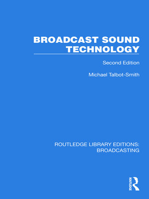 cover image of Broadcast Sound Technology